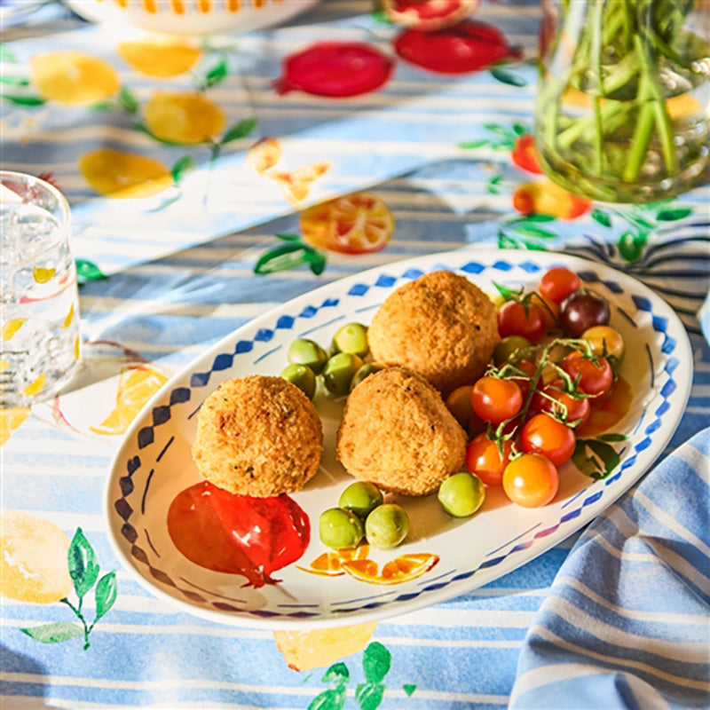Positano Oval Serve Plate Citrus