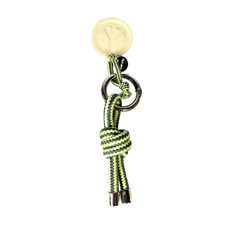 Rope Knot Key Ring Green/Lemon