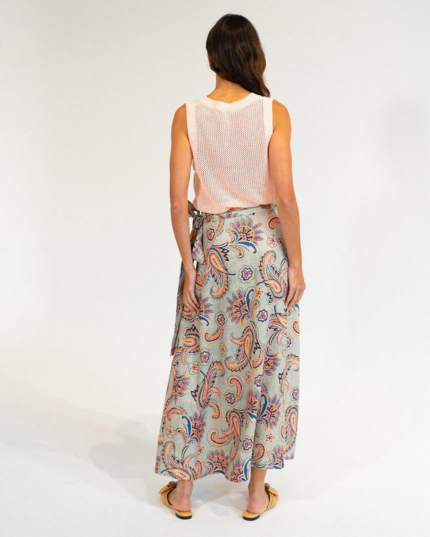 Palm Cove Knit Tank Peach