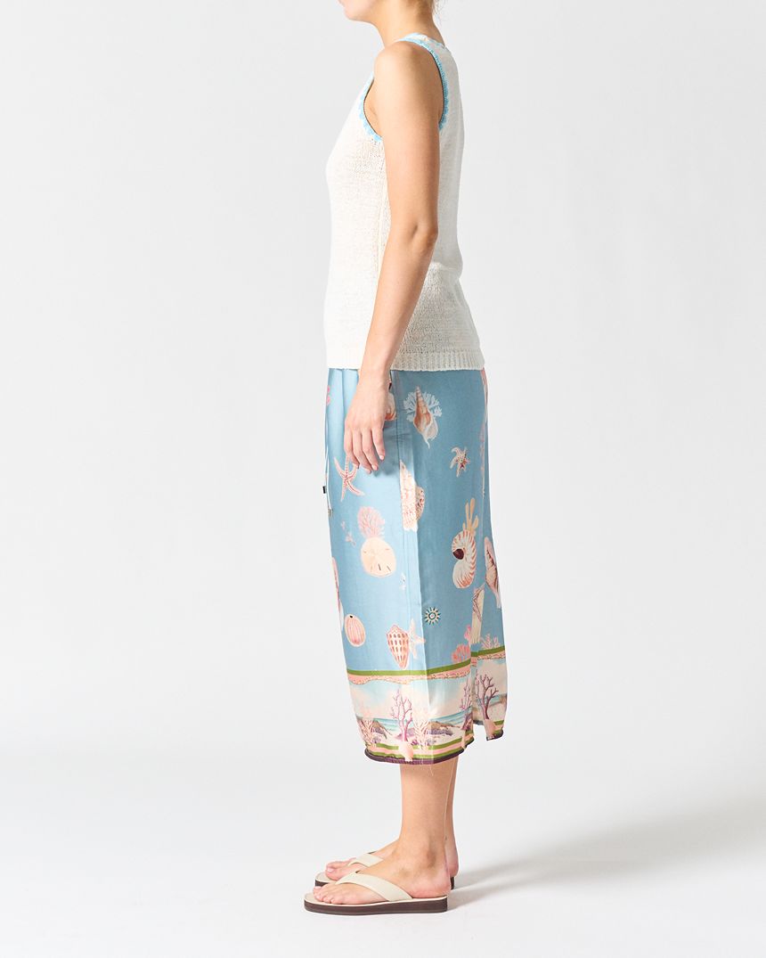 Pasadena Tank Top White Blue