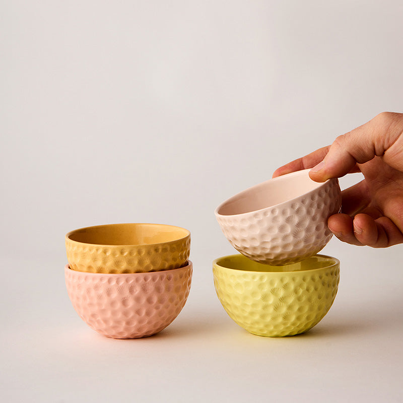 Pastel Pop Bowl Set Sml Cantaloupe Mix