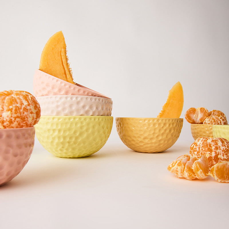 Pastel Pop Bowl Set Sml Cantaloupe Mix