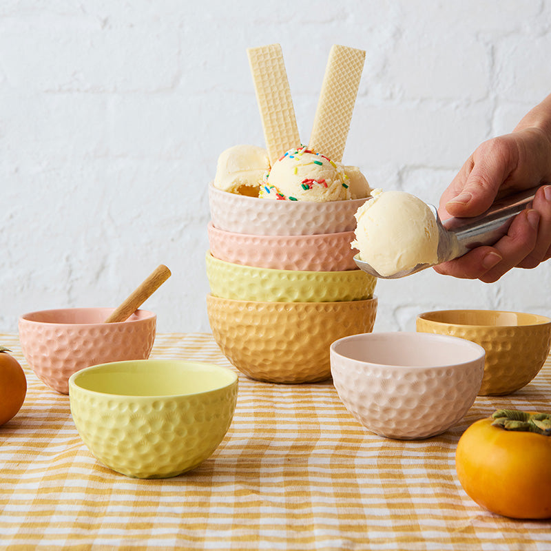 Pastel Pop Bowl Set Sml Cantaloupe Mix