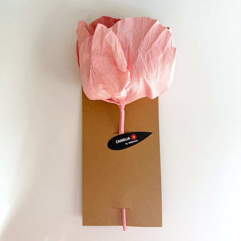 Camelia Paper Flower Salmon