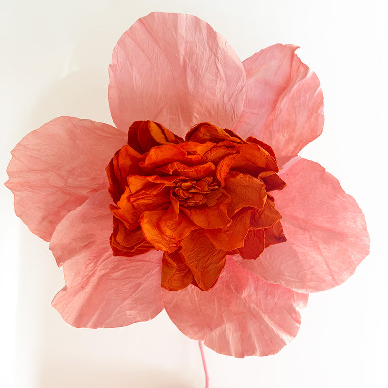 Camelia Paper Flower Salmon