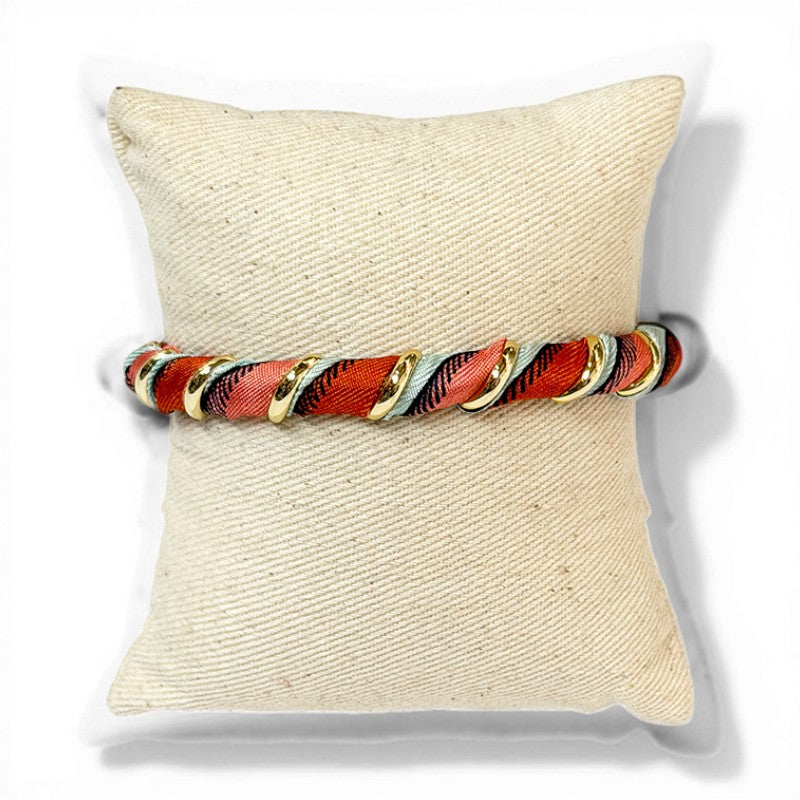 Octobre Gold Bracelet with 1cm Bim Soft Silk Twill