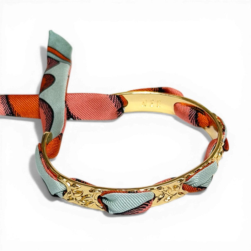 Fairytale Gold Bracelet with 1cm Bim Soft Silk Twill