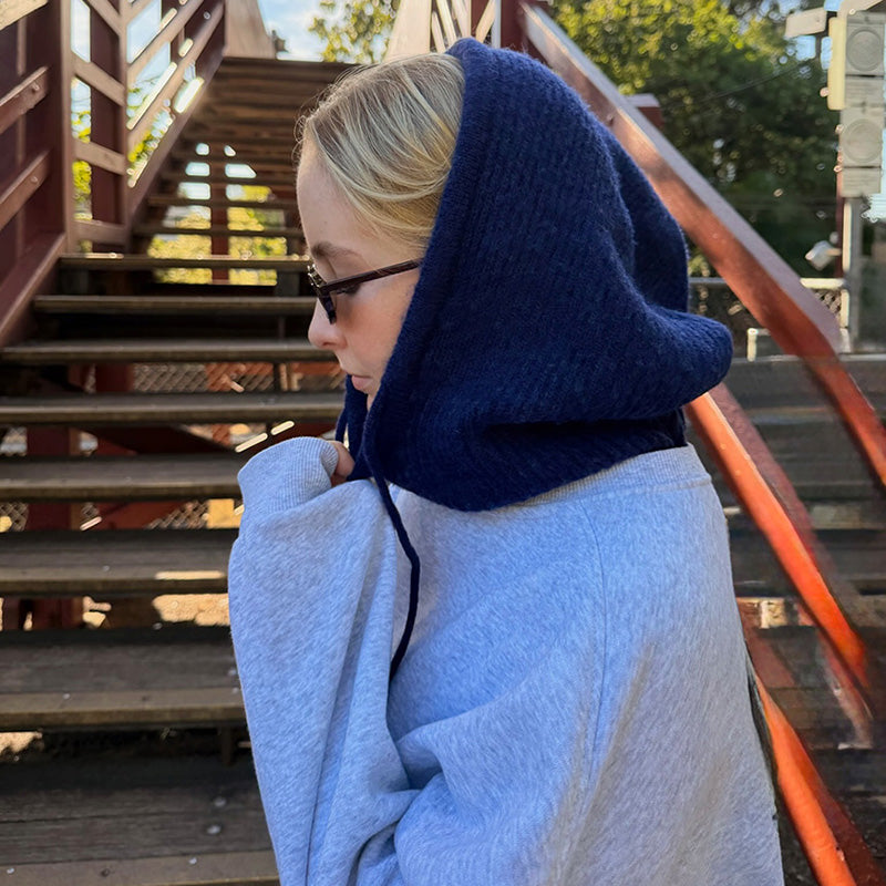 Cagoule Knit Hood Navy