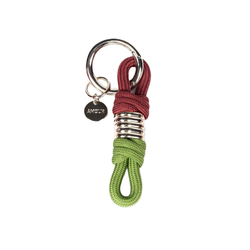 Rope Masai Key Ring Burgundy/Forest Green