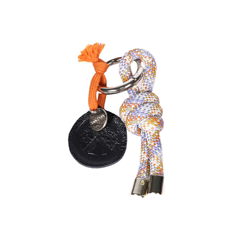 Rope Knot Key Ring Square Orange Multi