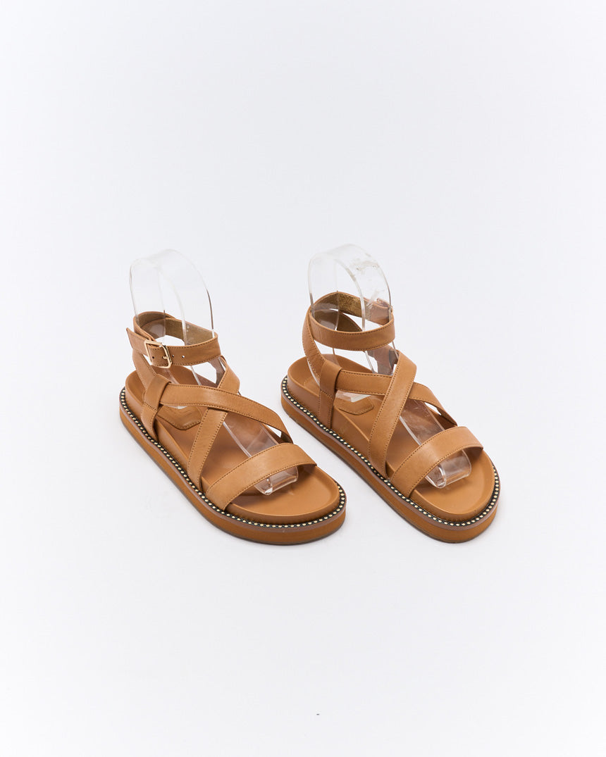 Presly Leather Sandal Coconut Tan