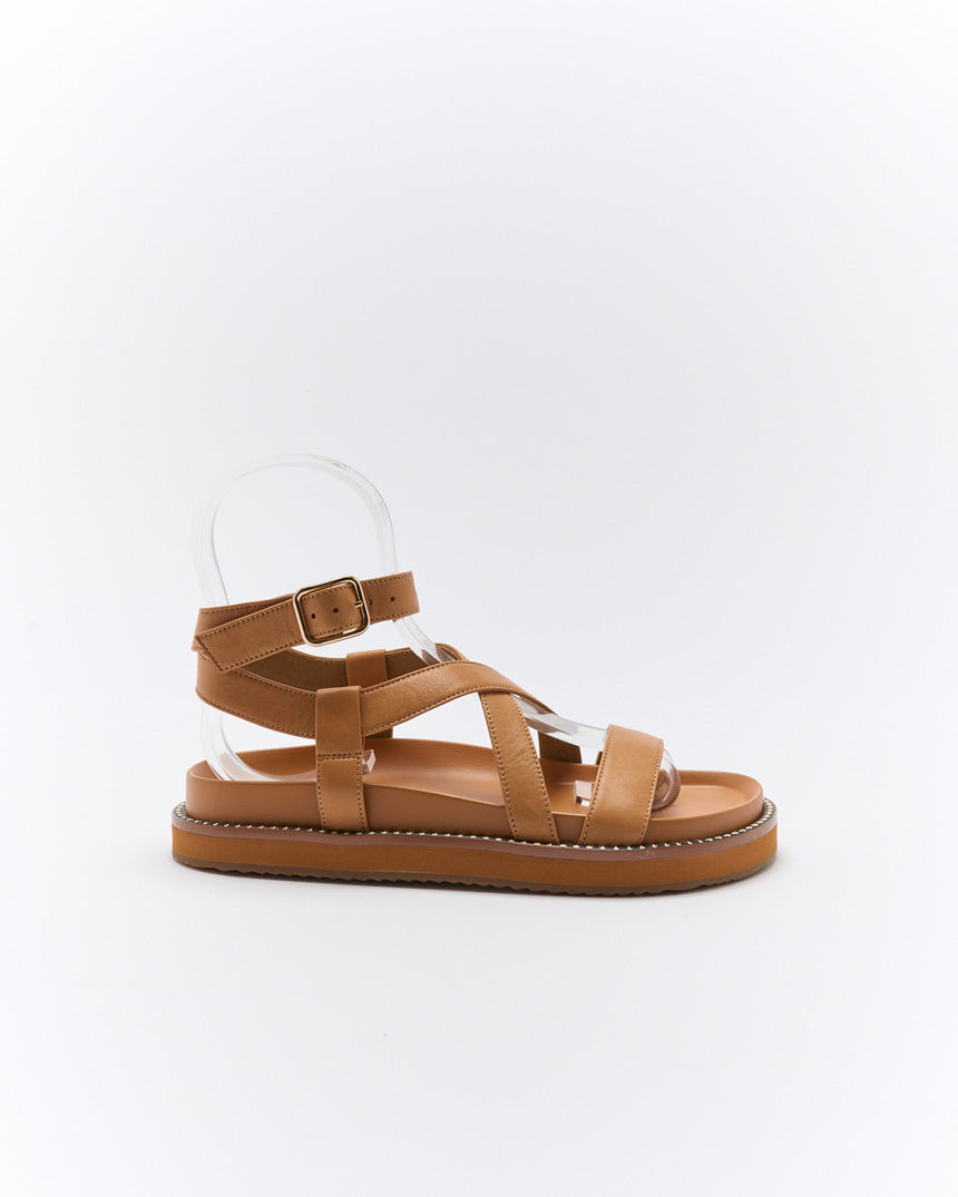 Presly Leather Sandal Coconut Tan