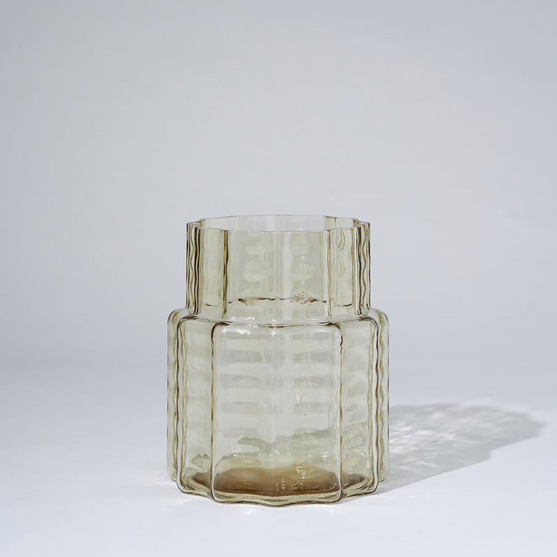 Jelly Glass Vase Squat Honey