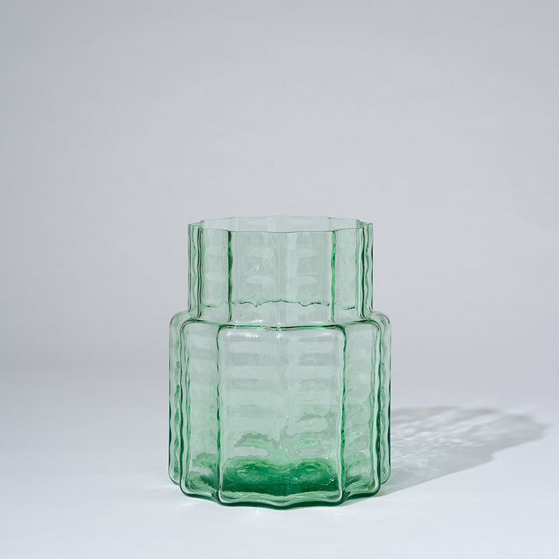 Jelly Glass Vase Squat Green