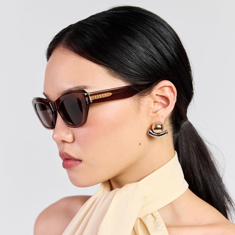 Cara Sunglasses Sheer Brown