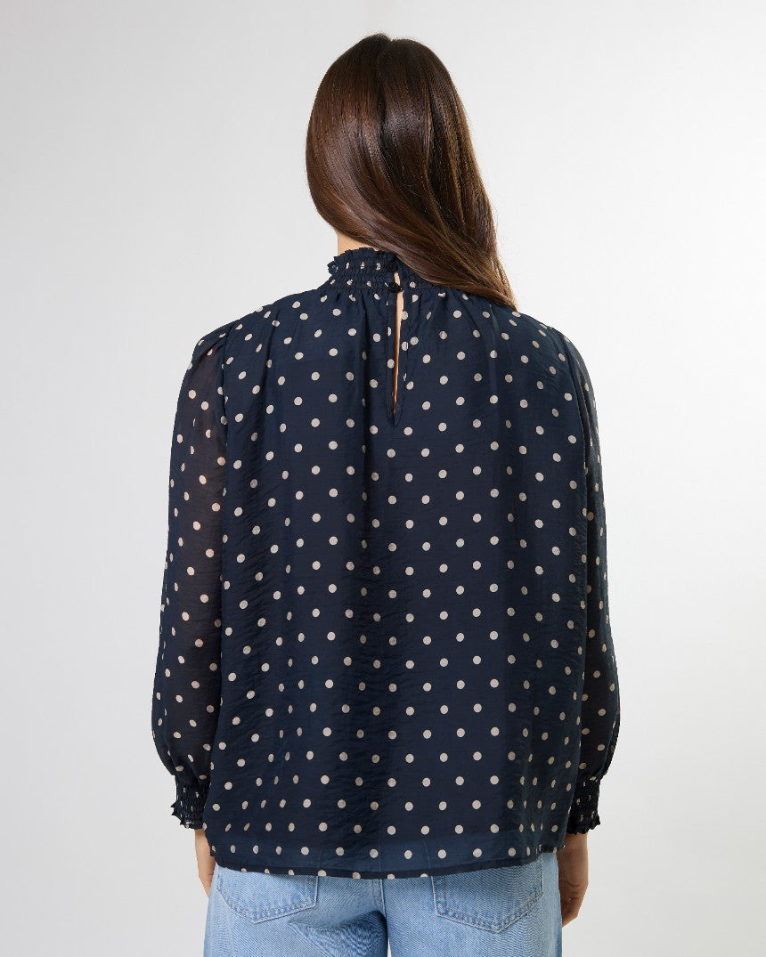 Sylvie Blouse Midnight Dot
