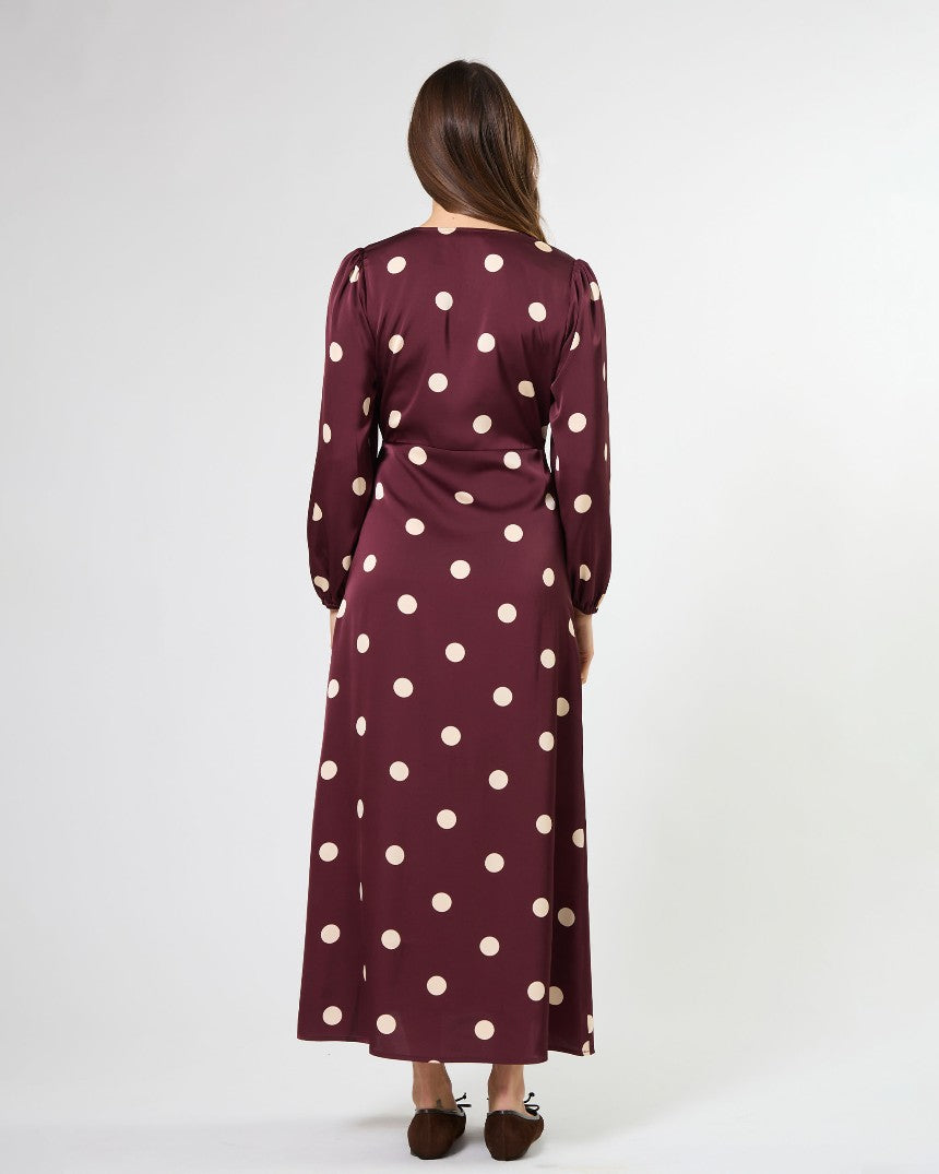 Sloane Dress Wine Drop