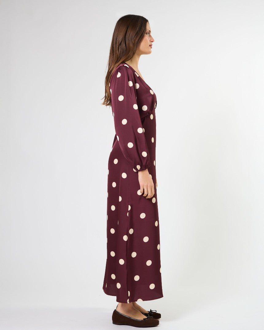 Sloane Dress Wine Drop