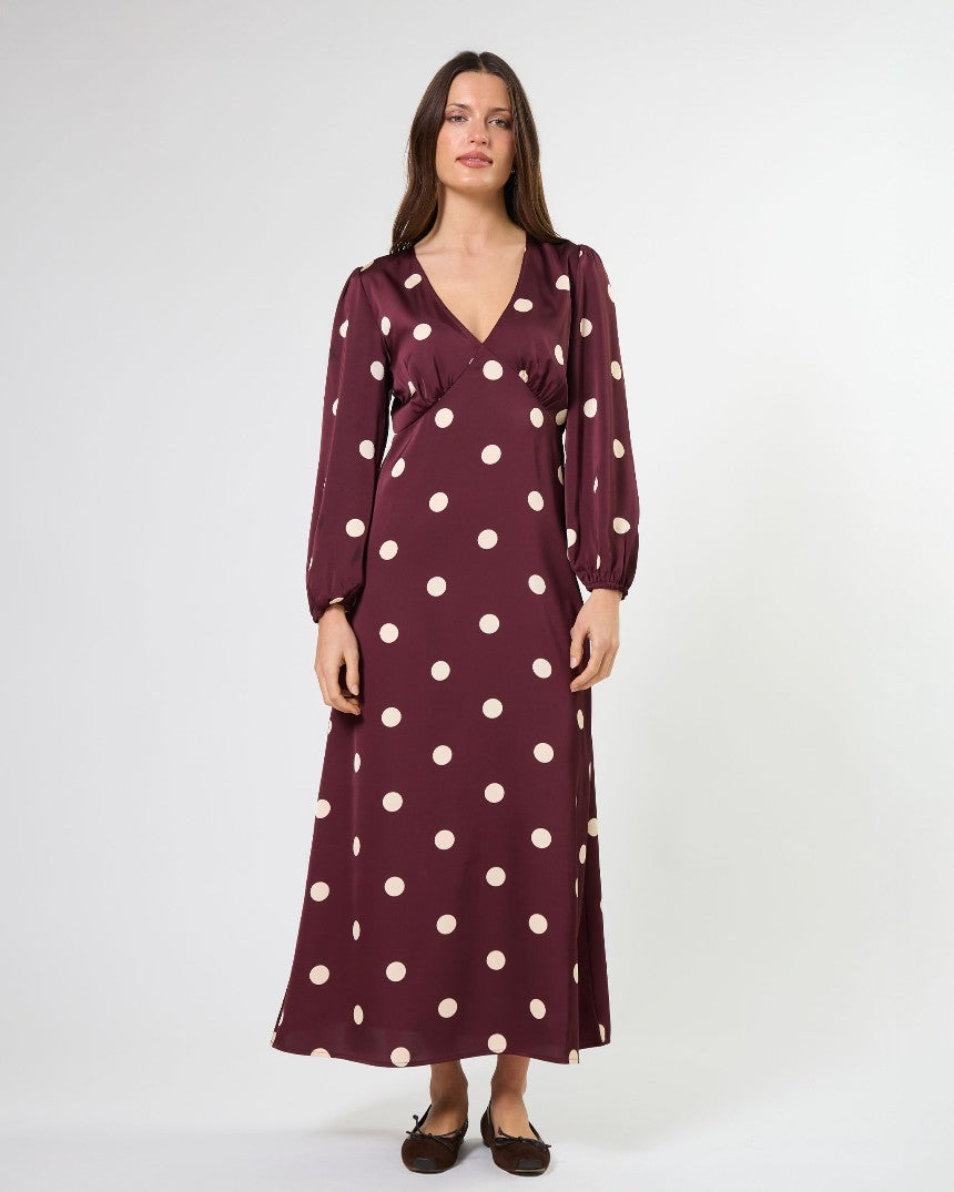Sloane Dress Wine Drop
