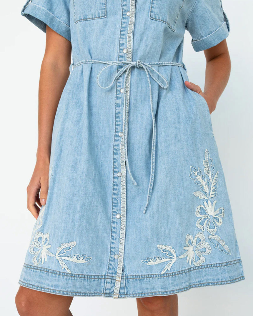 Simone Dress Floral Embroidery