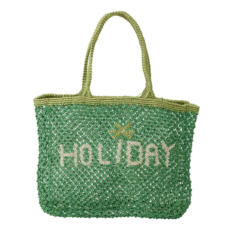 Holiday Jute Tote Bag