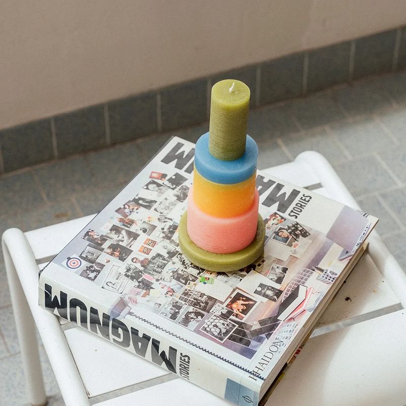 Candl Stack 03 Pink & Yellow