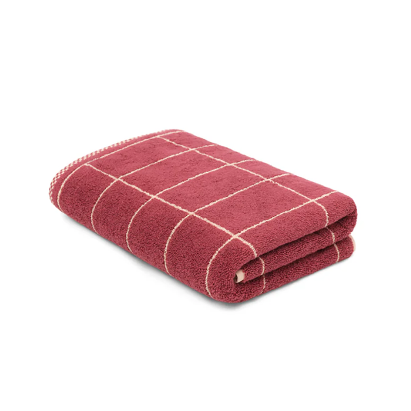Bath Towel Ruby/Almond Blush Tile