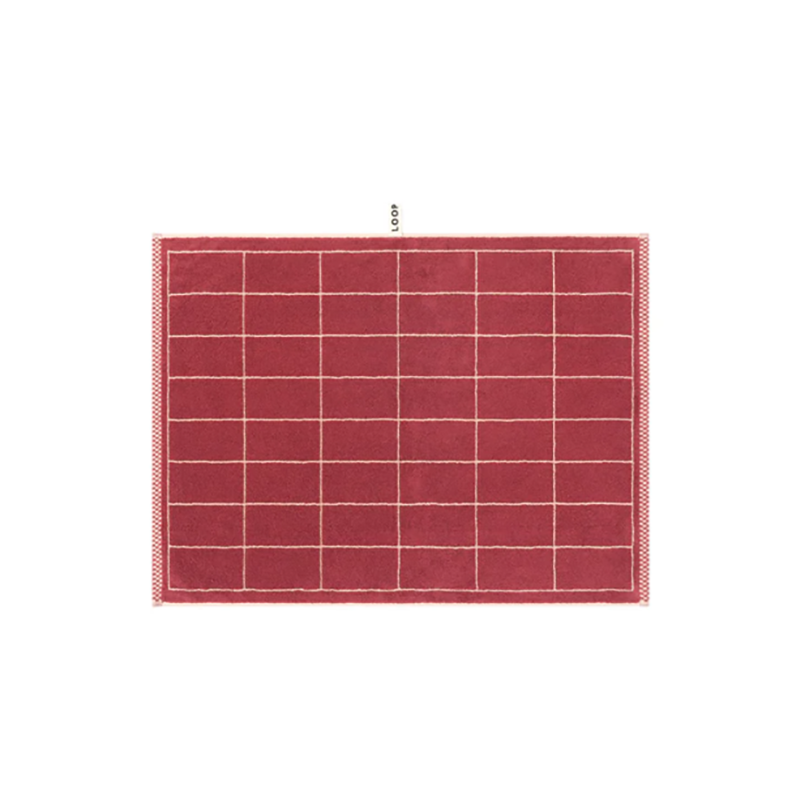 Bath Mat Ruby/Almond Blush Tile