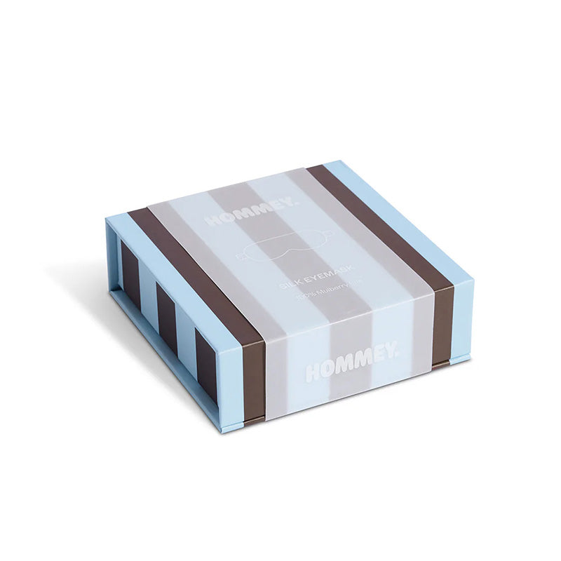 Silk Eye Mask Iced Choc Stripes