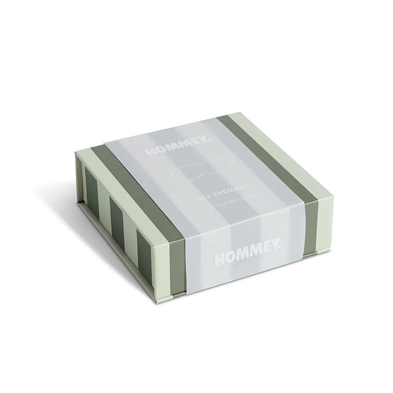 Silk Eye Mask Wasabi Stripes