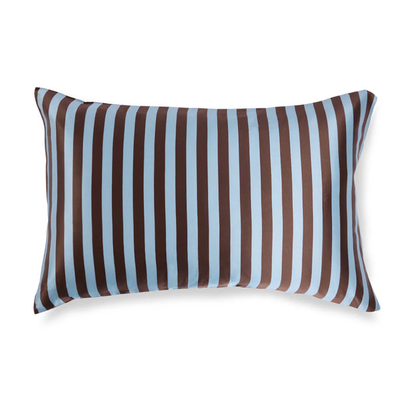 Silk Pillowcase Iced Choc Stripes