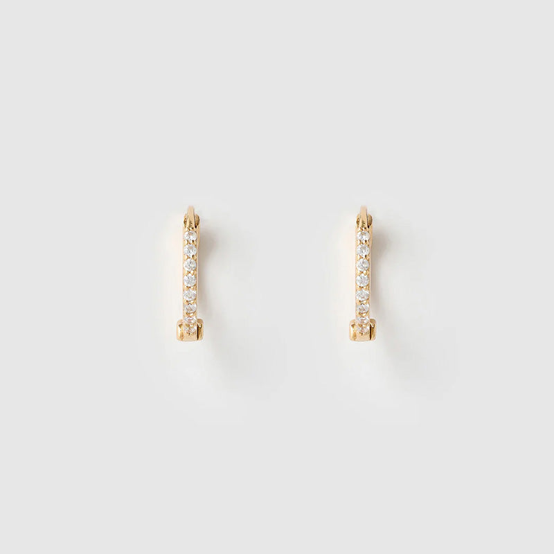 JR Tabitha Gold Huggie Earrings Maxi