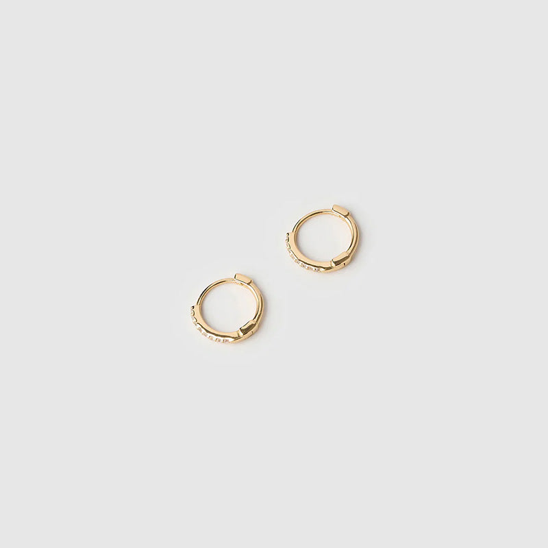 JR Tabitha Gold Huggie Earrings Midi