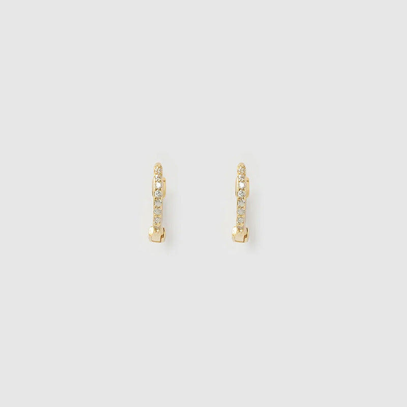 JR Tabitha Gold Huggie Earrings Mini