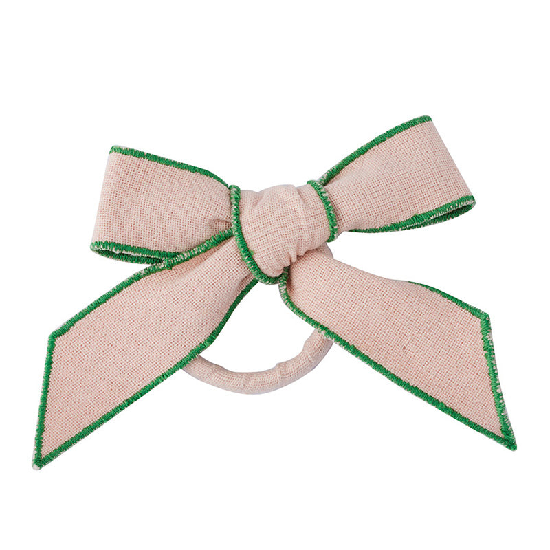 Milla Bow Napkin Ring Pink/Emerald