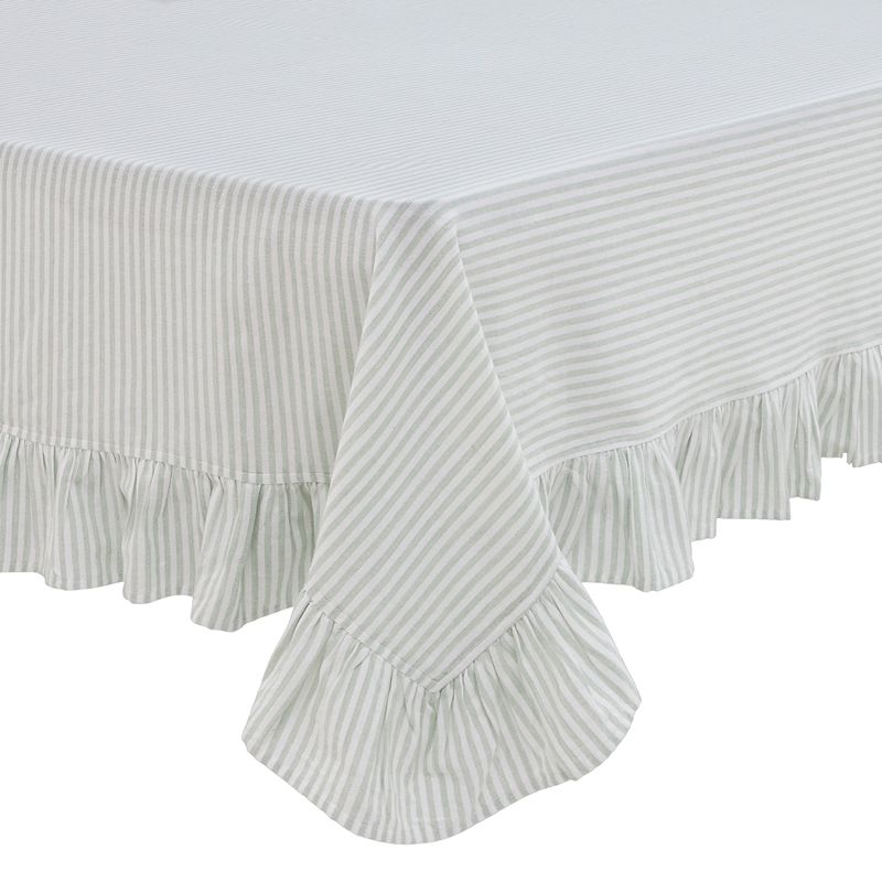 Natale Ruffle Sage Green Tablecloth