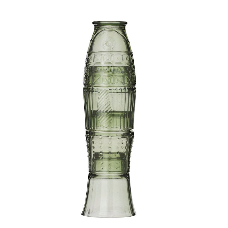 Frank Stackable Fish Glasses Set of 4 Olive Green