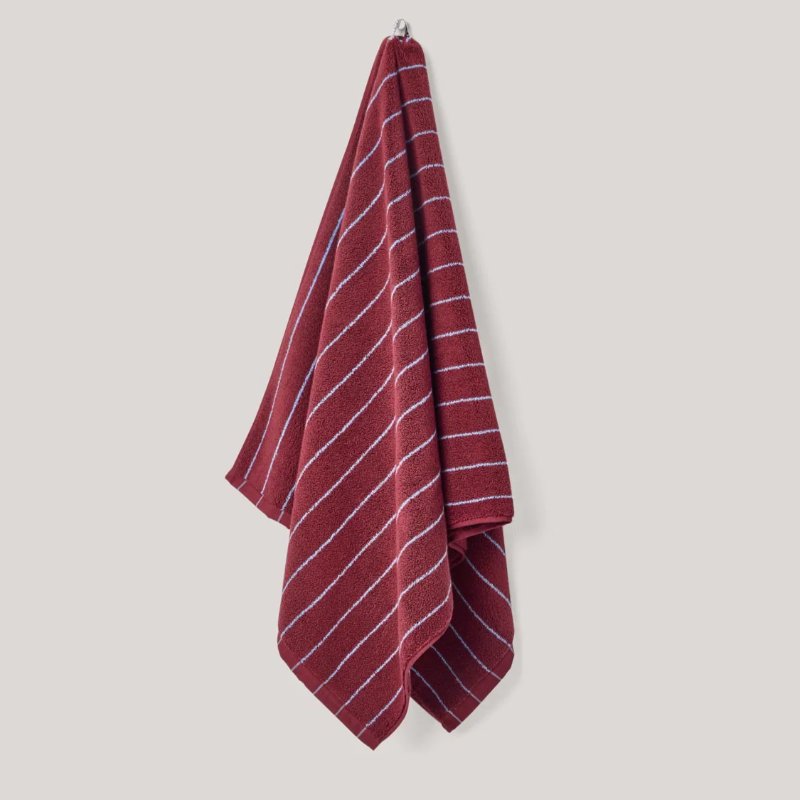 Bath Sheet Plum Stripe