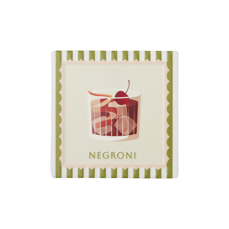 Aperitif Ceramic Coaster Negroni