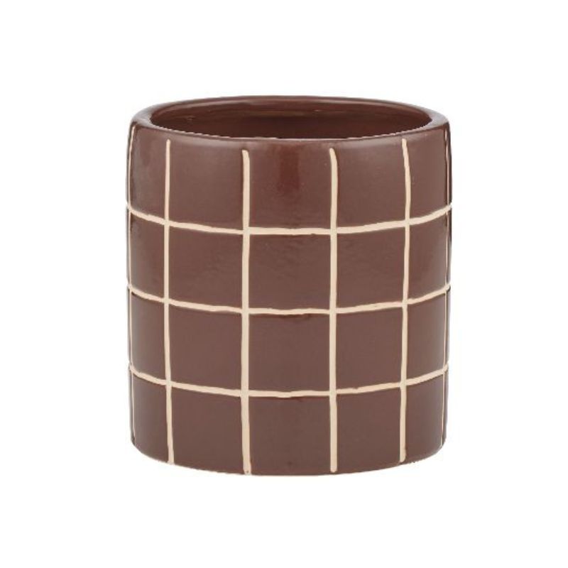 Boyd Ceramic Tile Pot Chocolate