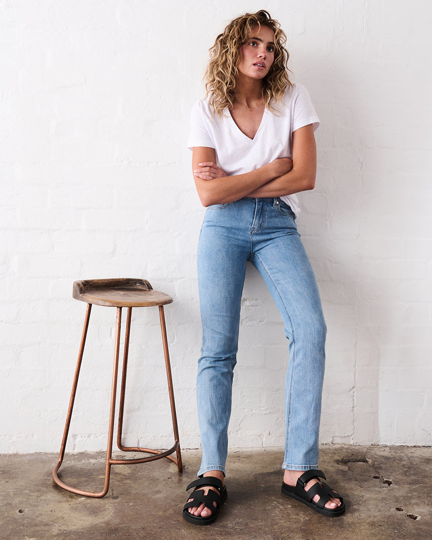 Vacay Long Jean 70's Blue