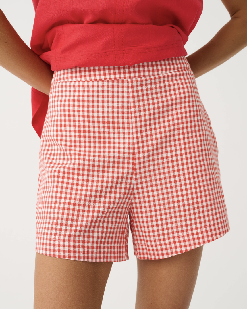 Demi Shorts Mandarin Gingham
