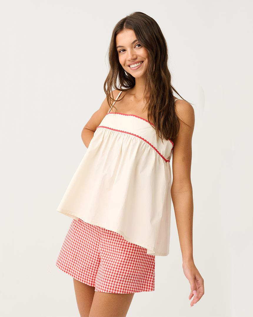 Demi Shorts Mandarin Gingham