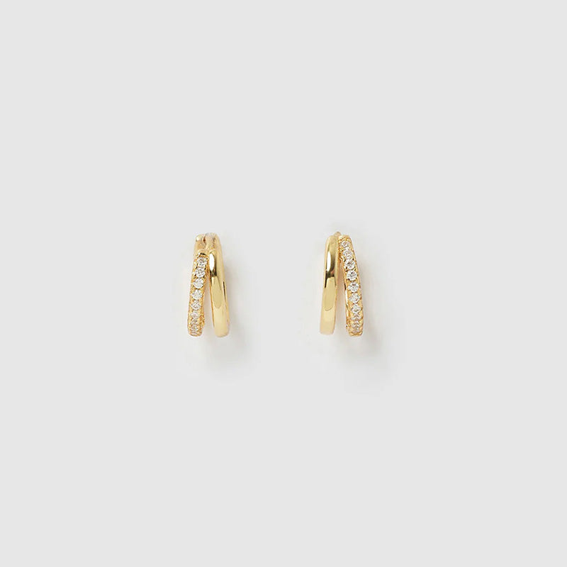 Winnie Gold Huggie Earrings Mini