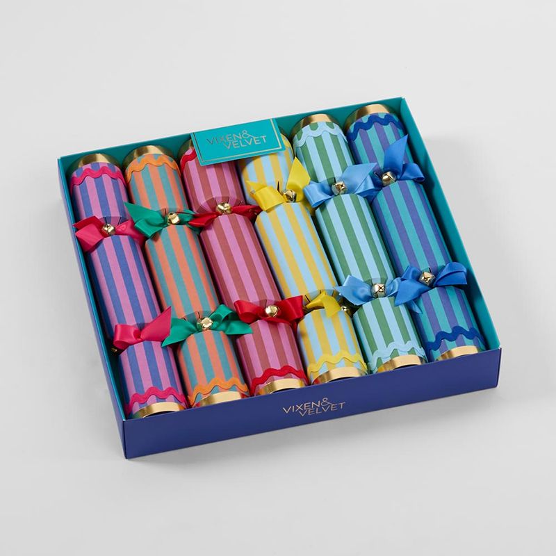 La Dolce Vita Multi Stripe Christmas Crackers