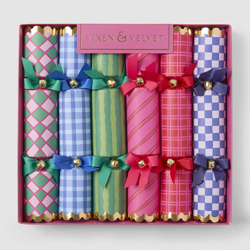 Joy Multi Pattern Christmas Crackers