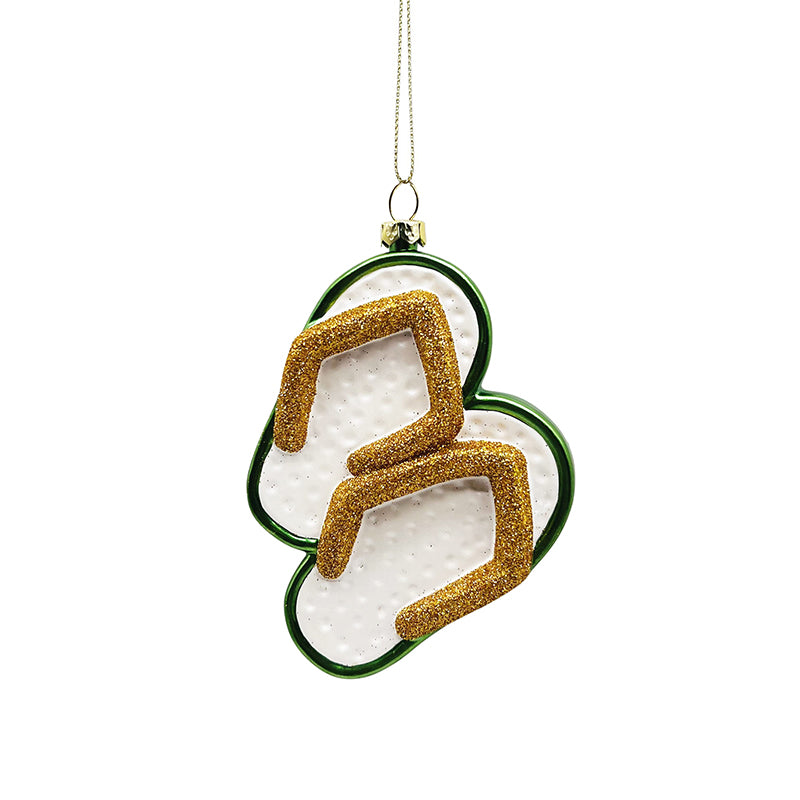 Thongs Decoration White/Green