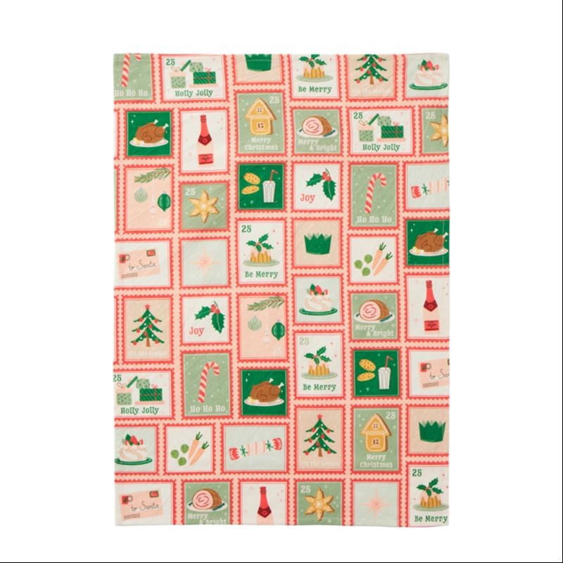 Christmas Stamp Tea Towel