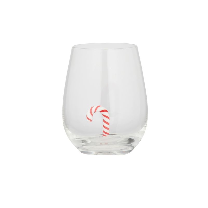 Candy Cane Glass Tumbler