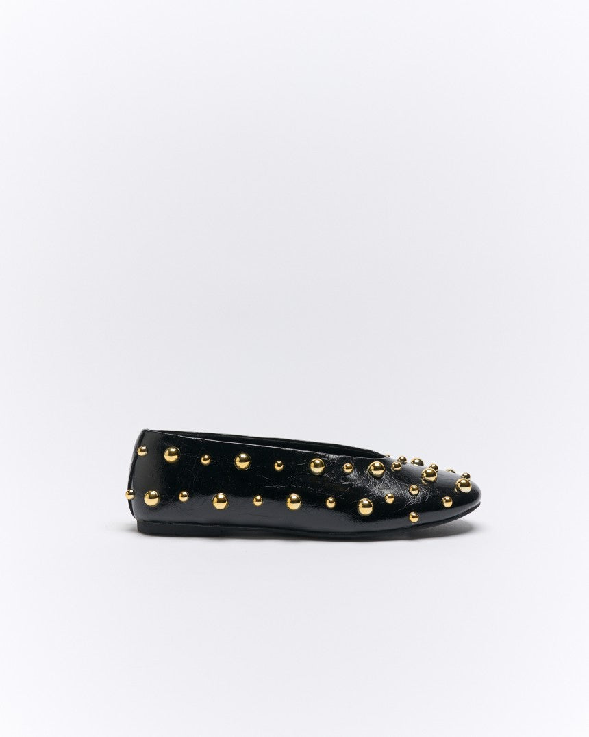 Zola Studded Ballet Flat Black